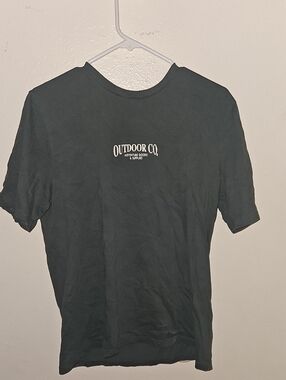 Men's Grey Green Blue Logo T-Shirt